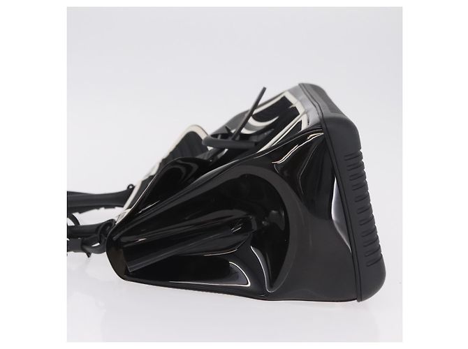 Delvaux Champion Brillant Top Handle PVC and Rubber MM Nero - vista 4