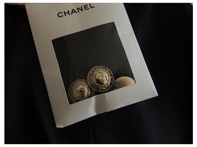 Chanel Abrigo Cabán Lana Alpaca Negro Talla 42 - vista 11