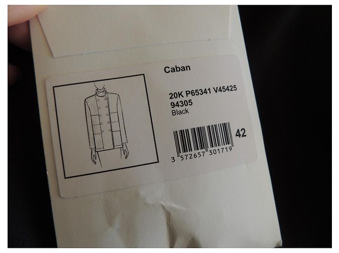 Chanel Abrigo Cabán Lana Alpaca Negro Talla 42 - vista 12