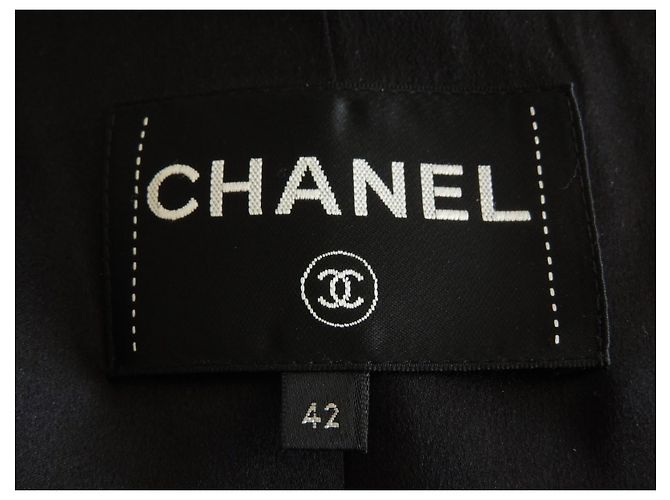 Chanel Abrigo Cabán Lana Alpaca Negro Talla 42 - vista 8