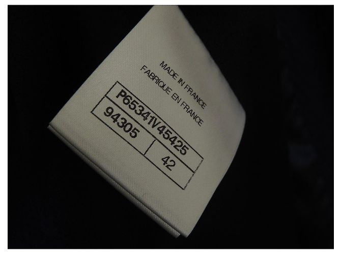 Chanel Abrigo Cabán Lana Alpaca Negro Talla 42 - vista 9
