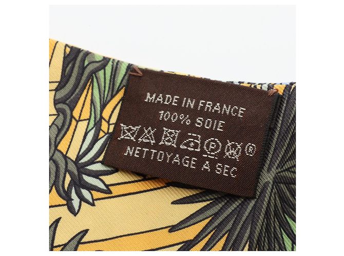 Hermès Twilly Animapolis Ribbon Scarf Multicolor Verde Amarillo - vista 5