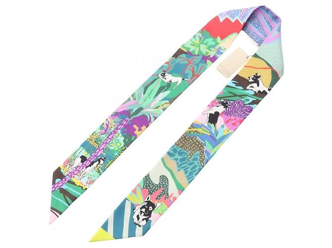 Hermès Pañuelo Hermes Twilly En Liberte! Multicolor Verde - vista 3