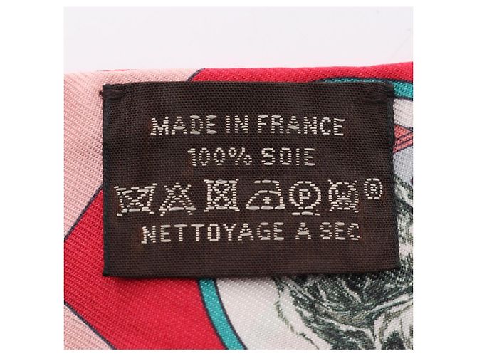 Hermès Hermes Twilly Colliers et chiens Silk Scarf Rosa Verde - vista 5