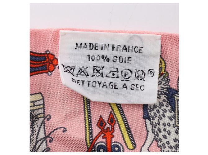Hermès Hermes Twilly LA FOLLE PARADE Seidentuch Pink Mehrfarben - Ansicht 5
