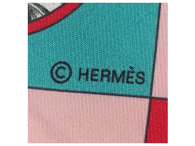 Hermès Foulard di seta Hermes Twilly Colliers de Chiens Rosa Verde - vista 4
