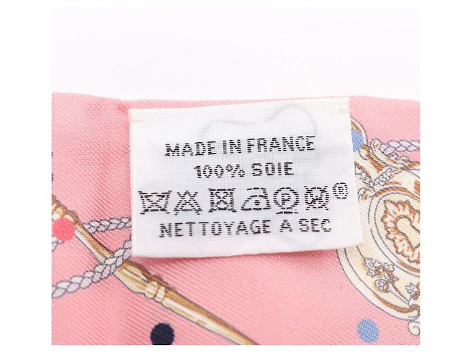 Hermès Twilly Les Cles a Pois Ribbon Scarf Rosa - vista 5