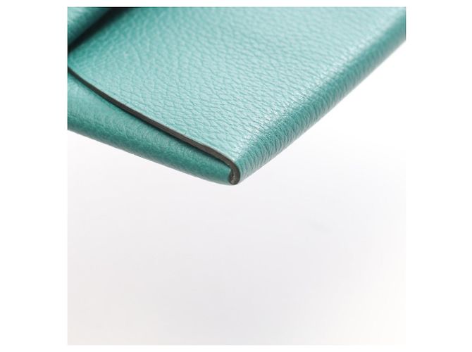 Hermès Hermes Bastia Verso Münzbeutel Blau Grün - Ansicht 7