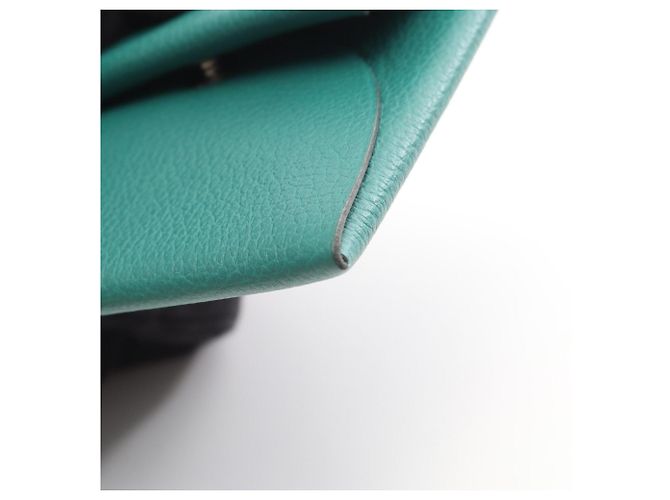 Hermès Hermes Bastia Verso Münzbeutel Blau Grün - Ansicht 8