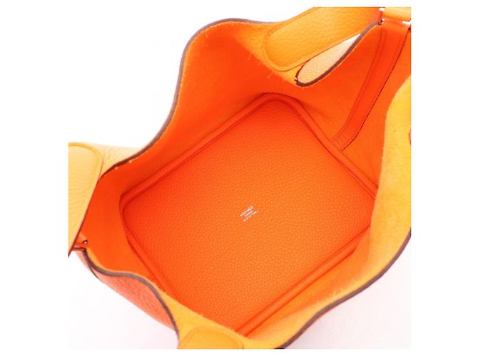 Hermès Borsa Hermes Picotin Lock MM Arancione - vista 3