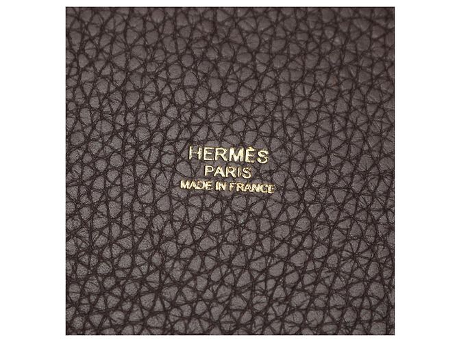 Hermès Borsa Hermes Picotin Lock PM Ebene Marrone - vista 4