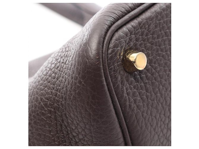 Hermès Borsa Hermes Picotin Lock PM Ebene Marrone - vista 8