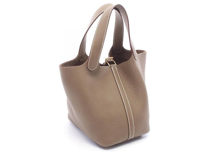 Hermès Borsa Hermes Picotin Lock PM Marrone Taupe - vista 2