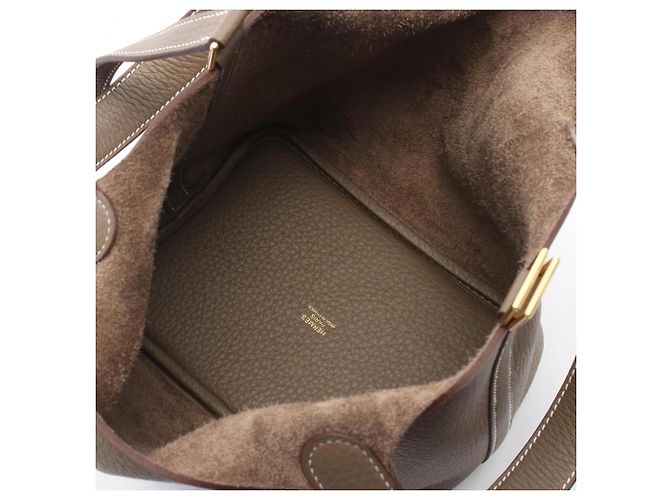 Hermès Borsa Hermes Picotin Lock PM Marrone Taupe - vista 3