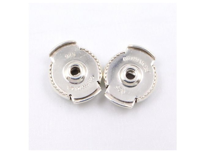 Hermès Pendientes de botón Hermes Farandole Plata - vista 4