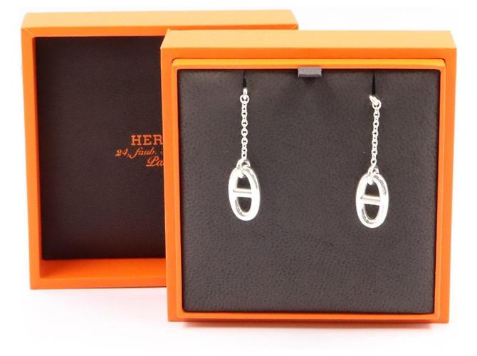 Hermès Pendientes de botón Hermes Farandole Plata - vista 6