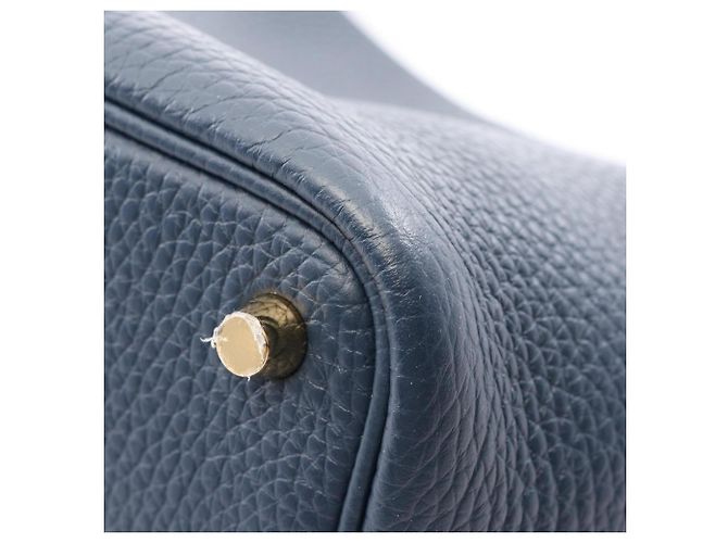 Hermès Borsa Hermes Picotin Lock PM in Navy Blu navy - vista 6