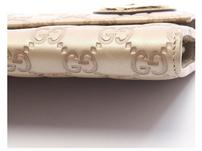 Portafoglio lungo bi-fold Gucci Lovely Guccissima D'oro - vista 5