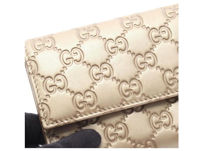 Portafoglio lungo bi-fold Gucci Lovely Guccissima D'oro - vista 6