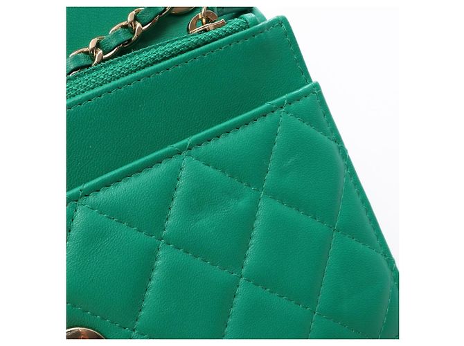 Borsa a tracolla Chanel Trendy CC Matelassé Verde - vista 14