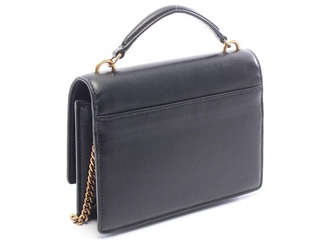 Borsa a tracolla in pelle nera Yves Saint Laurent Nero - vista 2