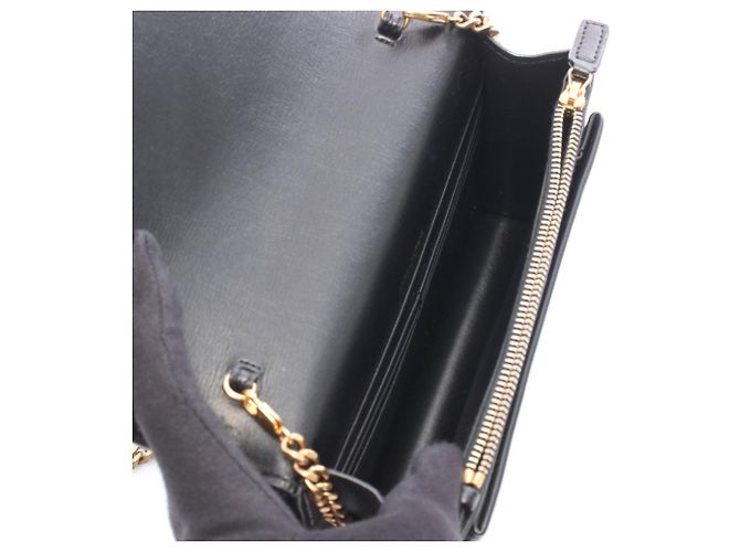 Borsa a tracolla in pelle nera Yves Saint Laurent Nero - vista 3