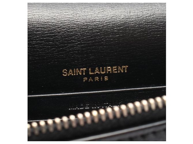 Borsa a tracolla in pelle nera Yves Saint Laurent Nero - vista 4