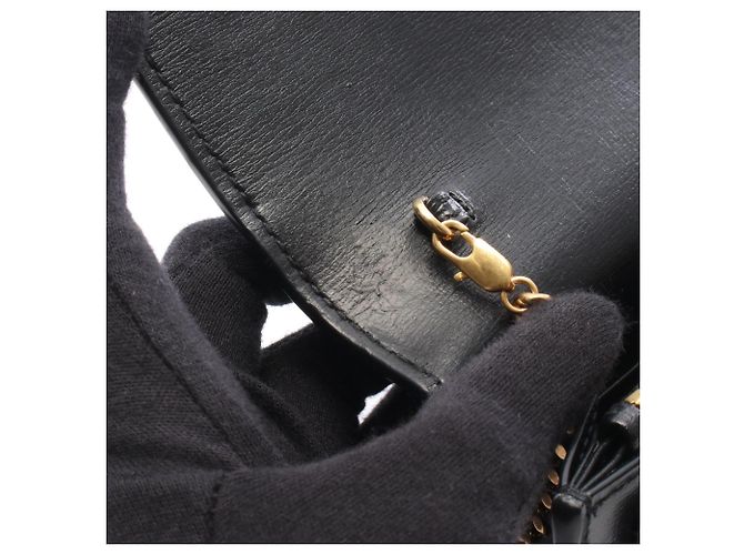 Borsa a tracolla in pelle nera Yves Saint Laurent Nero - vista 5