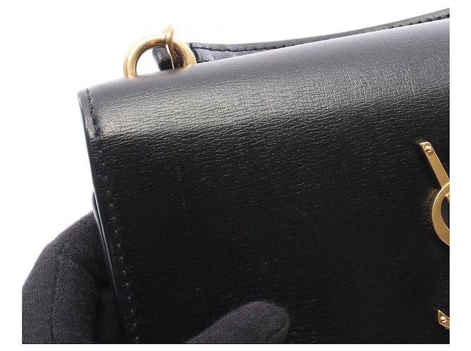 Borsa a tracolla in pelle nera Yves Saint Laurent Nero - vista 6