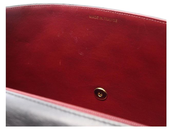 Borsa a tracolla Chanel Large Matelassé in pelle d'agnello nera Nero - vista 6
