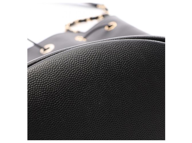 Borsa a tracolla Chanel Deauville con coulisse Nero - vista 7