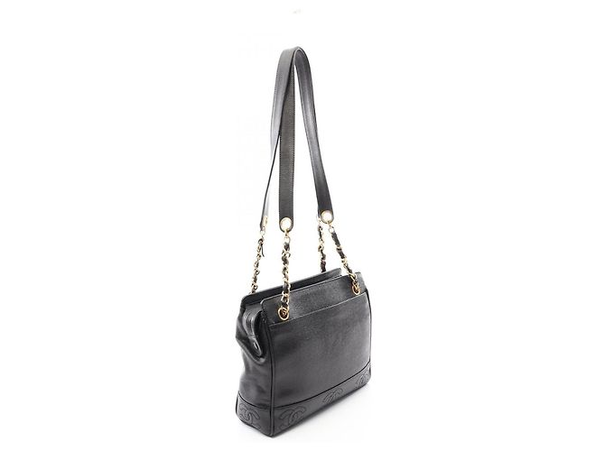 Chanel Triple Coco Mark Shopper Bag Schwarz - Ansicht 2