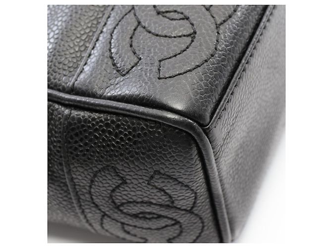 Chanel Triple Coco Mark Shopper Bag Schwarz - Ansicht 6