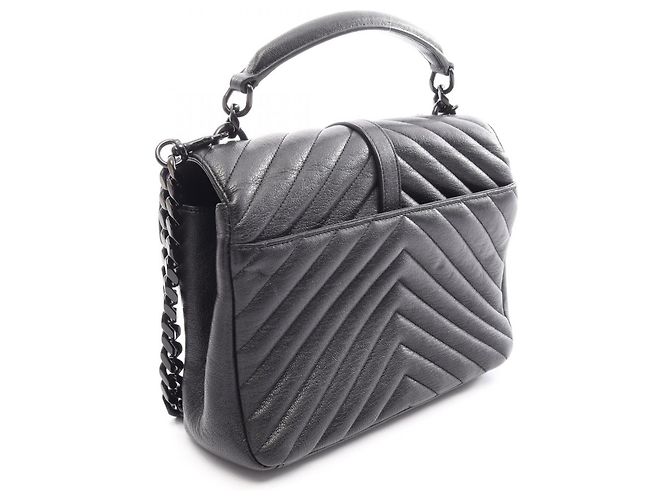 Borsa a mano 2-Way in pelle nera Yves Saint Laurent Nero - vista 2