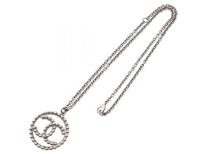 Collar Chanel C22C Coco Mark Plata - vista 2