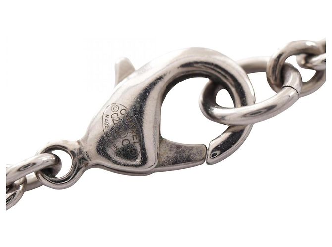 Collar Chanel C22C Coco Mark Plata - vista 3
