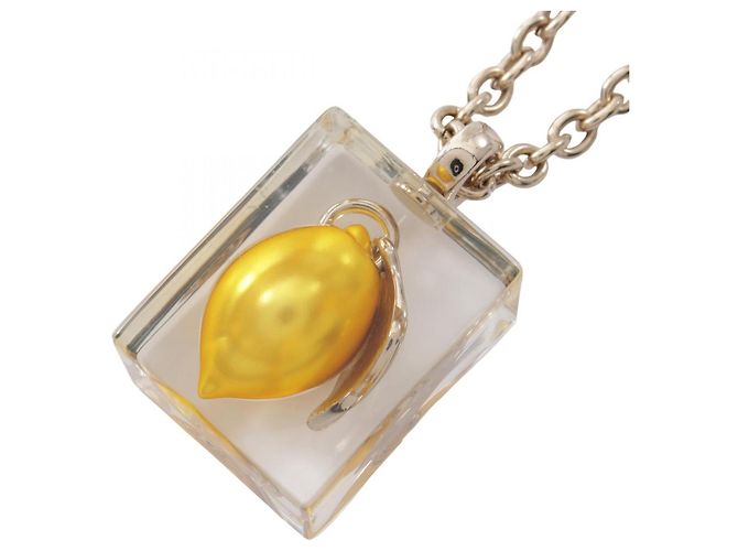 Collier Chanel D26C Coco Mark Lemon
 Doré Jaune - vue 2