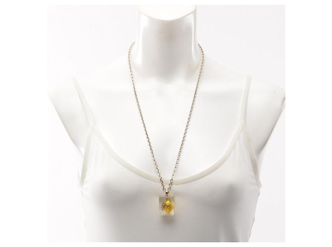 Collier Chanel D26C Coco Mark Lemon
 Doré Jaune - vue 6