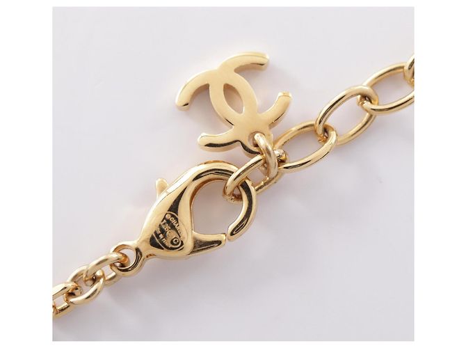 Collier pendentif long Chanel I26C Coco Mark Multicolore Doré - vue 4
