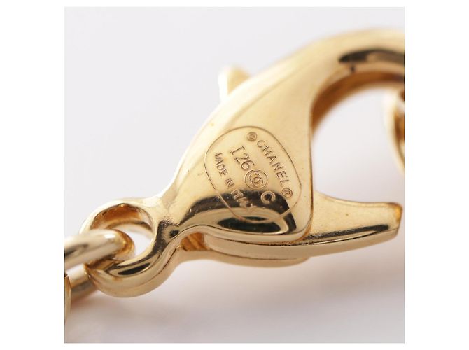 Collier pendentif long Chanel I26C Coco Mark Multicolore Doré - vue 5