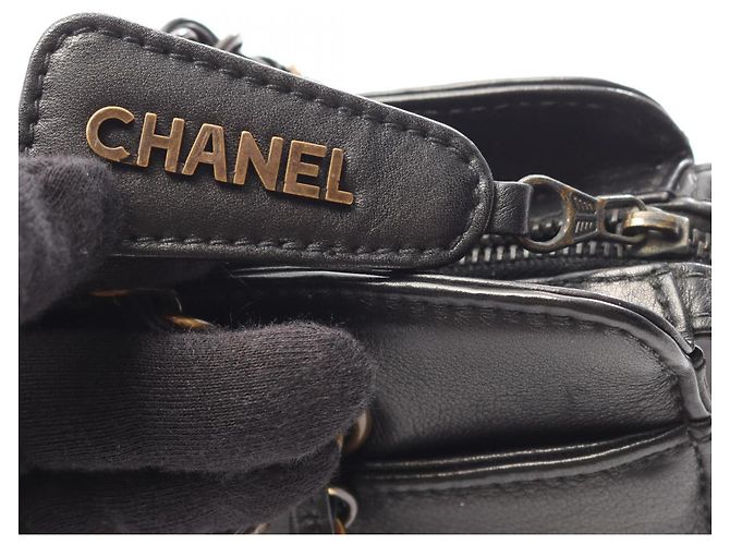 Sac à main Chanel Coco Mark Antique Gold Hardware Noir - vue 11