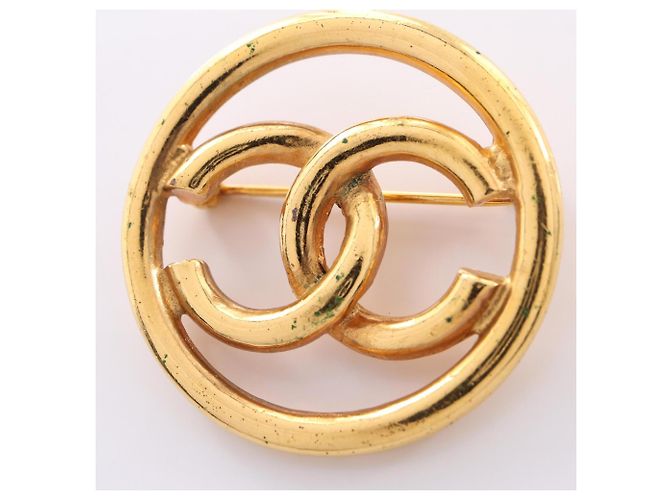 Timeless Spilla Chanel Vintage Coco Mark D'oro - vista 7