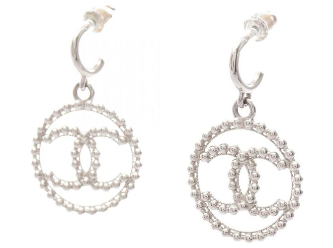 Orecchini a goccia Chanel Coco Mark C22C Silver Argento - vista 2