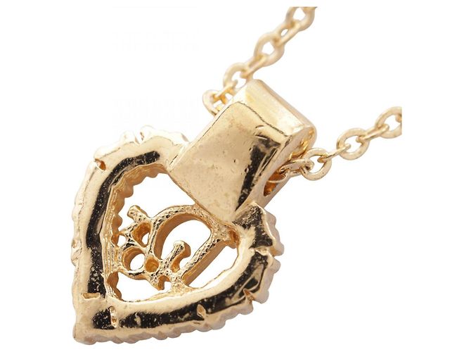 Christian Dior Halskette mit vergoldetem Herz-Logo Golden - Ansicht 2
