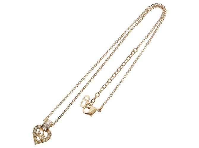 Christian Dior Halskette mit vergoldetem Herz-Logo Golden - Ansicht 3