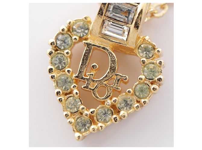 Christian Dior Halskette mit vergoldetem Herz-Logo Golden - Ansicht 6