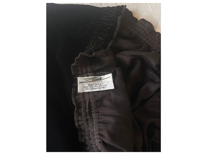 Autre Marque Falda larga de terciopelo negro - vista 2