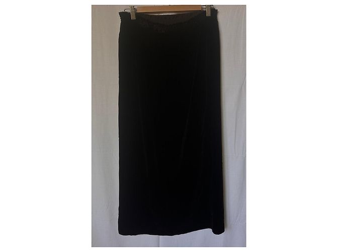 Autre Marque Falda larga de terciopelo negro - vista 3