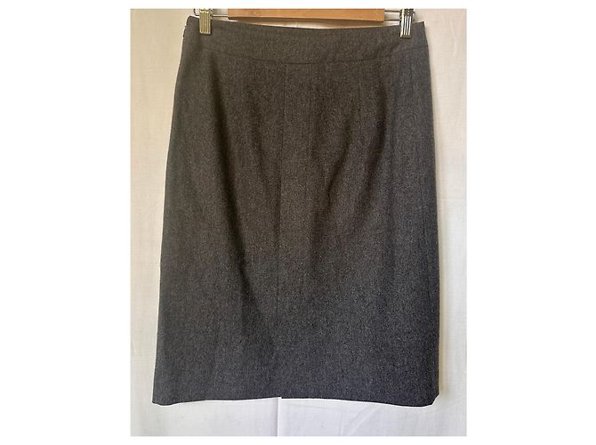 Autre Marque Falda de lana gris - vista 3
