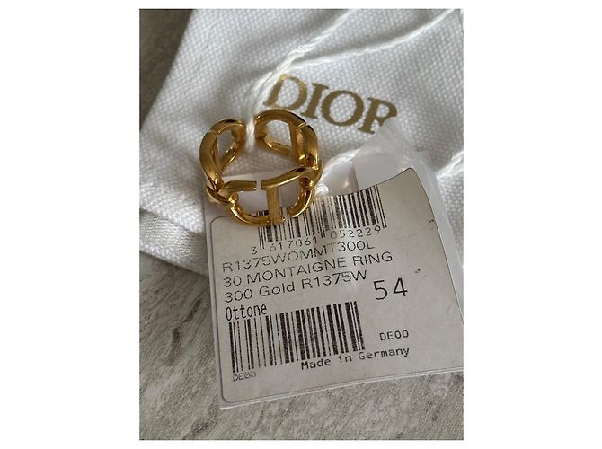 30 Montaigne Anello Dior in metallo dorato D'oro - vista 4
